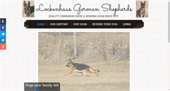 Desktop Screenshot of lockenhausgermanshepherds.com